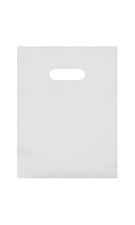 SSWBasics Small Clear Frosted Plastic Merchandise Bags - 9” x 12” - Case of 250