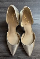 Sam Edelman Z7406 Viv Platinum d'Orsay Pointed Toe Pump Size 10