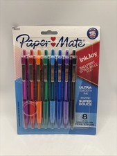 Paper Mate InkJoy Retractable Ballpoint Pens 1.MM Med Point ASSORTED COLORS 8CT