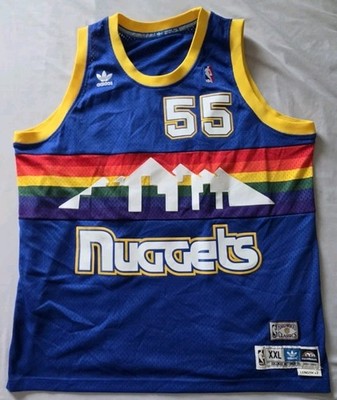 Adidas Hardwood Classics Dikembe Mutombo Denver Nuggets Jersey 2XL Stitched Blue