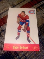 1955-56 PARKHURST NHL HOCKEY CARD BABE SEIBERT MONTREAL CANADIENS AHL HOF OHL