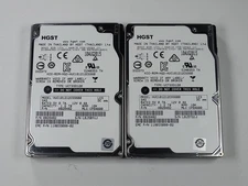 HGST 1.2TB 6Gbp/s SAS Hard Drive 2.5" HDD HUC101212CSS600-LOT OF 2-100% HEALTH