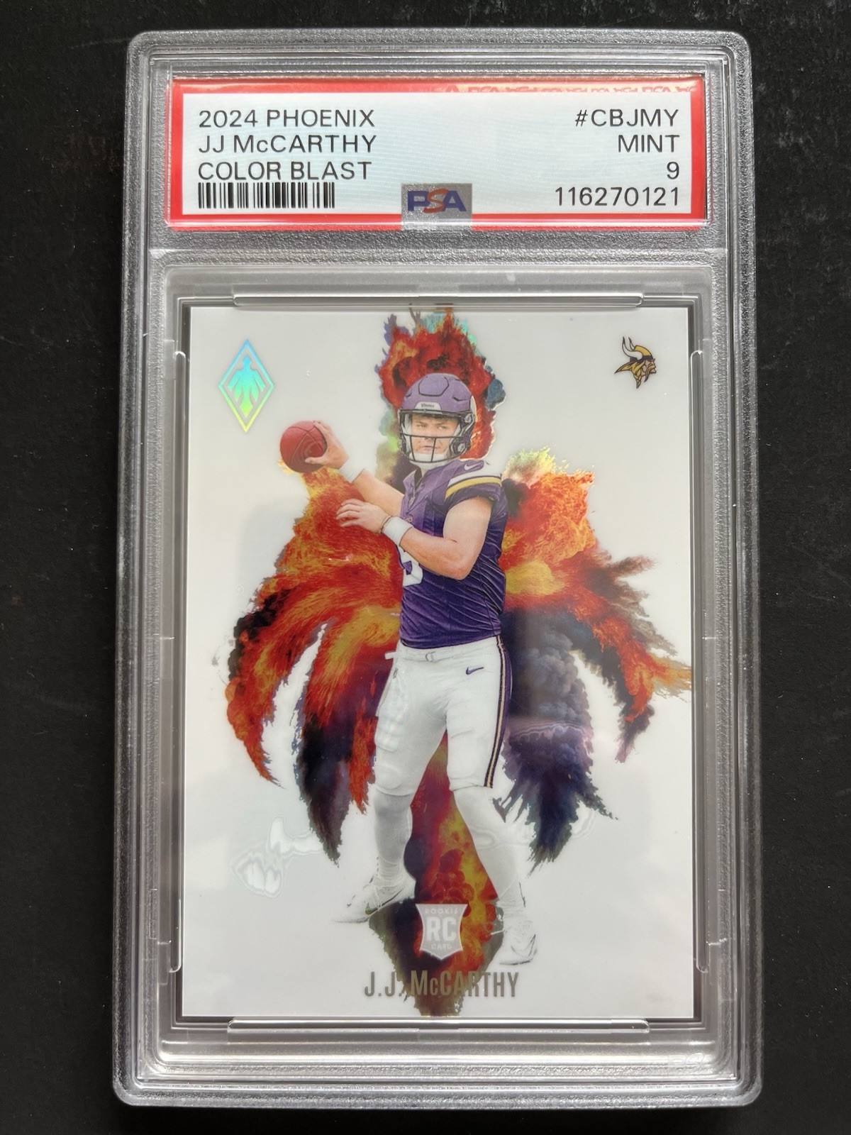 2024 PANINI PHOENIX COLOR BLAST #CBJMY JJ MCCARTHY ROOKIE RC PSA 9