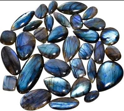 Natural Labradorite 100 Cts Cabochon 5 Pcs Polished Loose Stone Lot (18 30 MM)