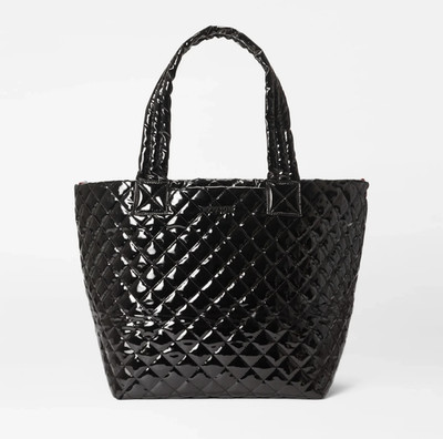 MZ WALLACE Bag Black Lacquer Medium Metro Tote Deluxe - Brand New Original - NWT