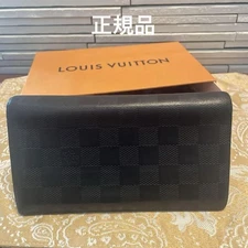Louis Vuitton Long Wallet Black with Box Authentic13858