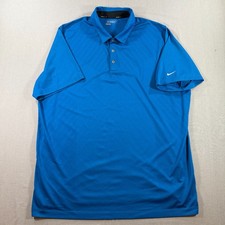 Nike Dri Fit Tour Performance Innovation Polo Shirt Mens 2XL Blue Vapor 585839
