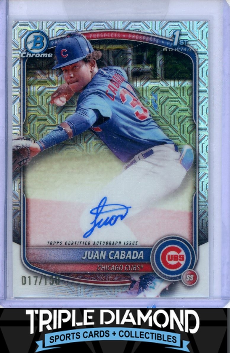 2025 Bowman Chrome 1st Juan Cabada Prospect Auto Choice Refr #017/150 E576