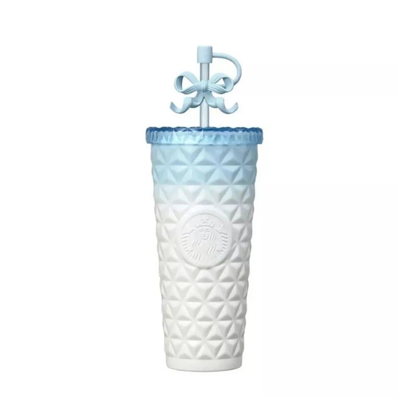 New Starbucks Korea 2024 Blue Gradient 591ml Clash Ribbon Dion SS Straw Cold Cup - Image 2 of 4