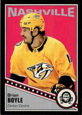 2019-20 O-Pee-Chee Retro Black Border Brian Boyle 017/100 Nashville Predators