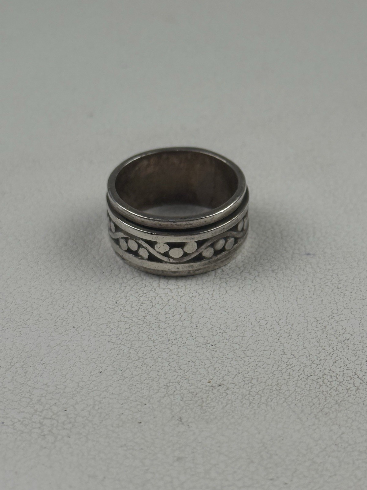 Geoart Sterling Silver Ring Patterned Size 6.5 - image 3