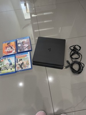 Sony PlayStation 4  PS4 Slim 1TB Console With 4 Games