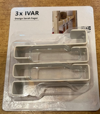 IKEA IVAR Haken für Beistellschrank weiß 3er Pack NEU 101.976.71