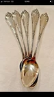 (5) Antique Towle Solid Sterling Silver Teaspoons 5 1/2" No Mono 925 .925 74g