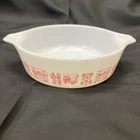 RARE Vintage PYREX # 471 Pink Amish Butterprint 1 Pt VGC No Lid