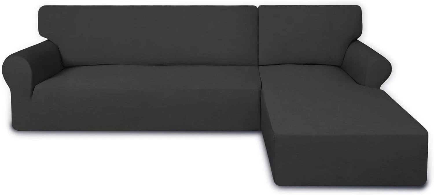 Super Stretch Sectional Couch Covers 2 pcs Spandex Non Slip W/ Elastic Bottom L