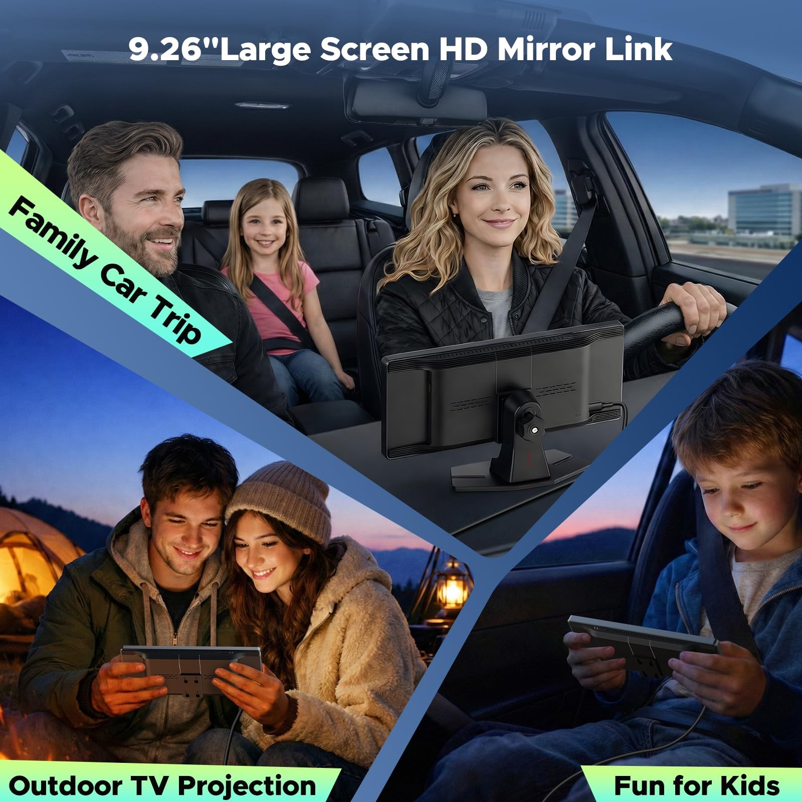 Lamtto Schermo CarPlay per Auto Portatile CarPlay Wireless Android Auto 9,26 - Miniatura 14