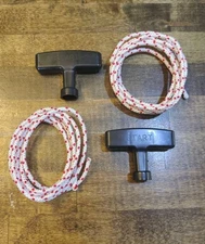 2-Pack Lawn Mower Pull Cord  Rope Dia. 3.97mm Recoil Starter Rope with Handles 