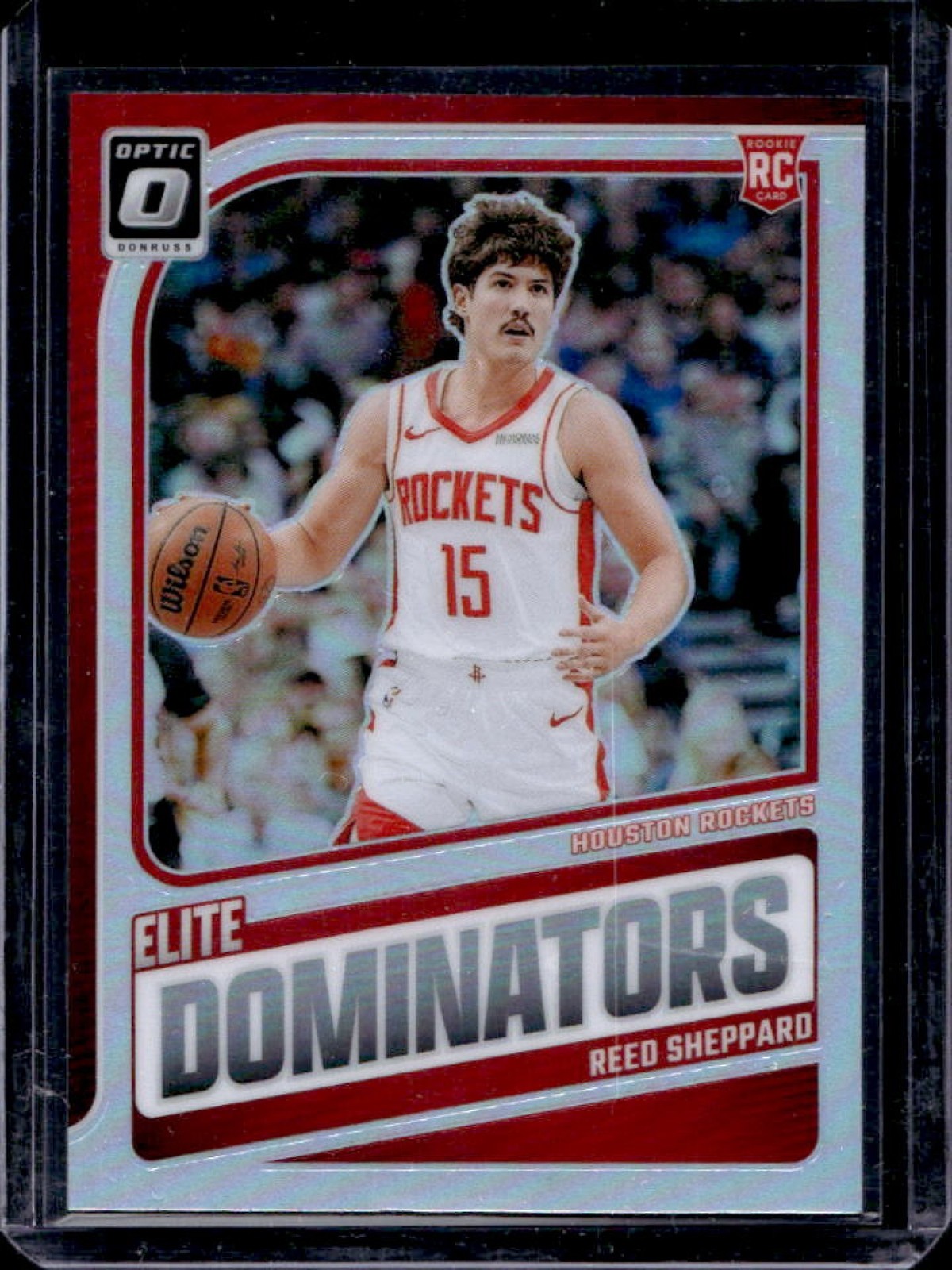 2024-25 Donruss Optic Reed Sheppard Elite Dominators RC Holo #5 Rockets