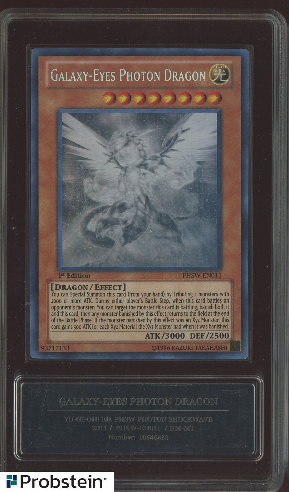 2011 Yu-Gi-Oh! 1st Edition PHSW-EN011 Galaxy-Eyes Photon Dragon Ghost Rare PCG 8