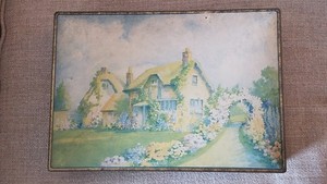 Vintage National Biscuit Company NBC Hinged Tin Box 11"x 8"x 3" ( Pre Nabisco )