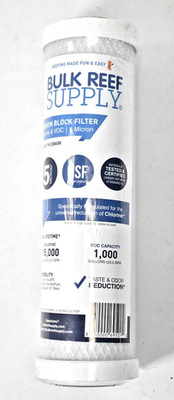 Bulk Reef Supply BRS Chlorine & VOC Carbon Block Filter Replacement 5 Micron