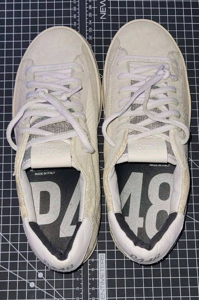 P448 John Embossed Leather Snake Python Suede Sne… - image 7