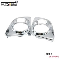 1 Set Fog Light Trim For 2009-2012 Toyota Venza Left And Right Chrome Plastic