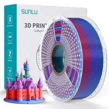 SUNLU 1.75MM PLA Rainbow Filament For 3D Printer, Color Change Each 8 Meters #02
