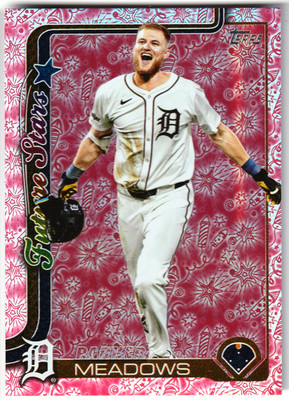 Parker Meadows 2025 Topps Series Two Future Stars Holiday Fireworks #3/5