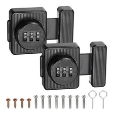 2PCS Combination Cabinet Lock 2 Inch 3-Digit Keyless Metal Locks Black