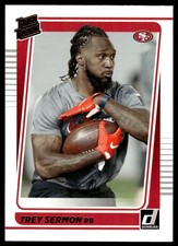 Trey Sermon 2021 Donruss #279 Rated Rookies Portrait RC 49ers Football Card