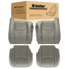For 2003-06 Chevy Suburban Tahoe Yukon Sierra Lower Leather Seat Cover Gray 922