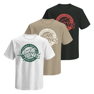3er Pack JACK & JONES Herren Shirts Kurzarmshirts T-Shirts Crew Neck JPRBLUBARON