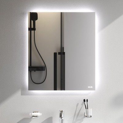 Badspiegel mit Beleuchtung LED, 3 Lichtfarben Anti-Beschlag 60x70cm