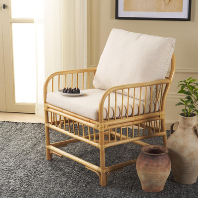 Reiley Tropical Coastal Accent Chair with Cushion - Fully Assembled