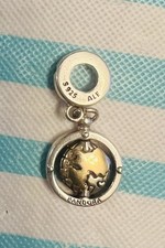 AUTHENTIC PANDORA SPINNING WORLD DANGLE CHARM...
