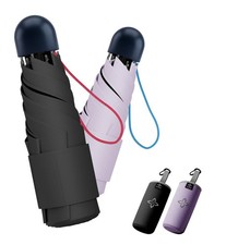Mini Umbrella for Travel Compact - UPF 100 UV Sun Umbrella for Purse Backpac...
