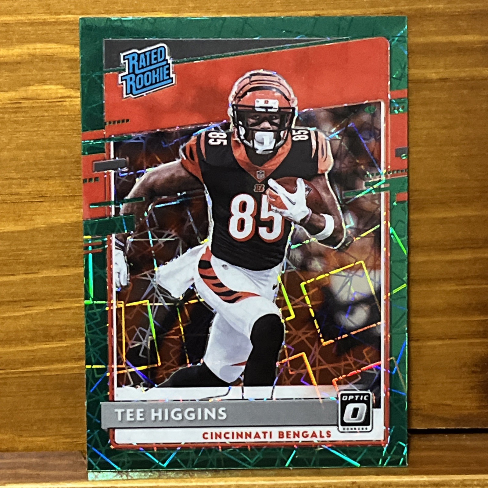 2020 Donruss Optic Tee Higgins Green Velocity Prizm #160 Cincinnati Bengals