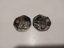 2022/2023 Hogwarts 50pence Coins BU Uncirculated Royal Mint (Pair)