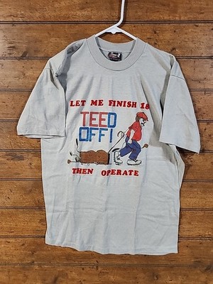 VTG Skimmers Teed Off Men's Shirt Size XL Single Stitch Made in USA