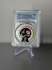 2022 Solomon Isl. 1/2 Dollar Qatar FIFA World Cup PCGS MS69 Top Pop 1/0 Cameroon
