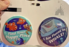 ^New Disney Parks "Find Your Happy Place" and I am Fluent in WHALE!" Pin Set
