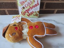 Kohl's Cares Gingerbread Man 11" Plush Book-"How to Catch a Gingerbread Man "
