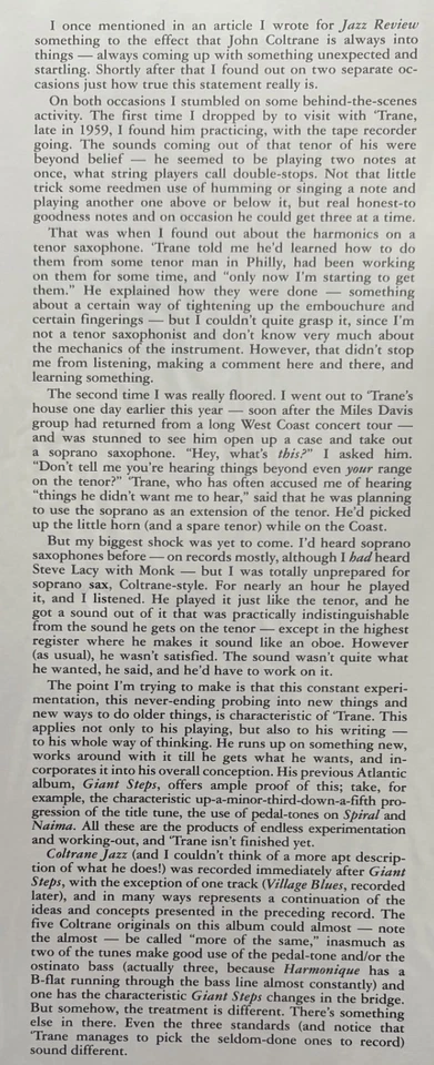 Analogue Productions John Coltrane Coltrane Jazz Vinyl New Sealed 753088756276 - Image 4 of 4