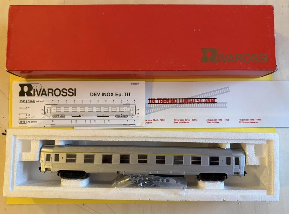 3 Wagons Frigorifiques Hgb 2 Essieux FS - Rivarossi HR6605, échelle HO 1/87, Ep III