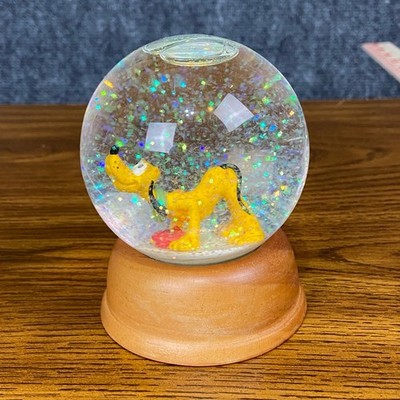 NE Disney Pluto Snow Globe Crystal Collection First Limited Edition 80S