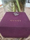 GUCCI 18K GOLD GG RUNNING PINK TOPAZ RING SIZE 7 WITH BOX *AUTHENTIC* — photo 4