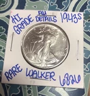 1943 S Walking Liberty Half Dollar AU Maybe Uncirculated 50c Coin C299