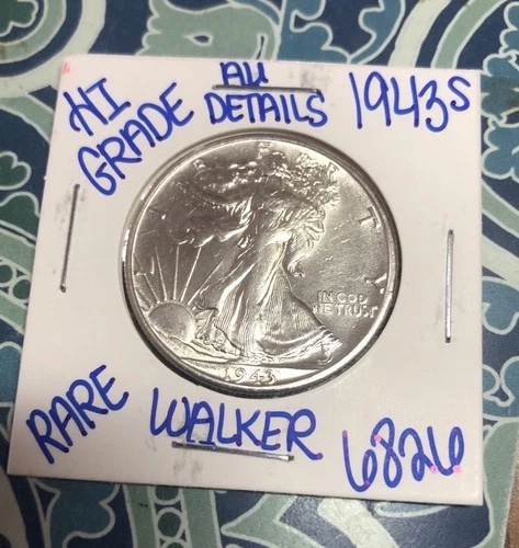 1943 S Walking Liberty Half Dollar AU Maybe Uncirculated 50c Coin C299